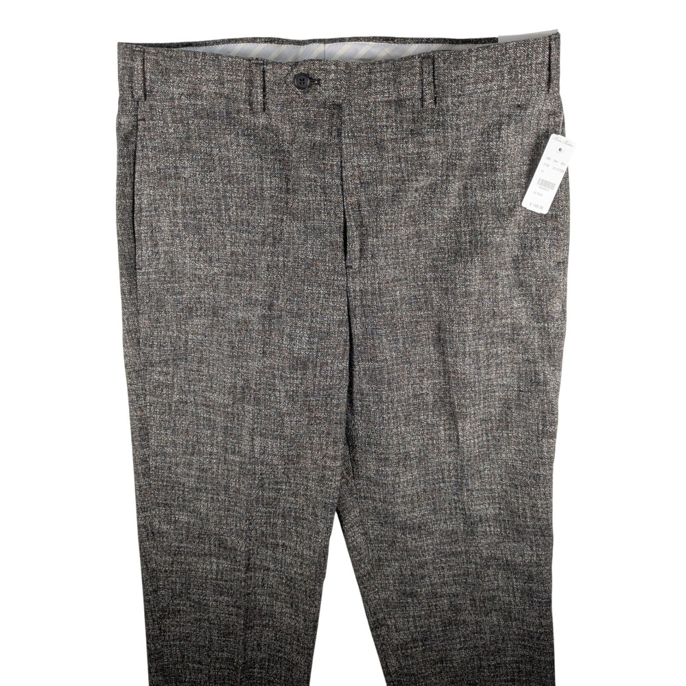 NWT $198 Brooks Brothers Mens Dress Pants(Unhemmed) W35Tweed Silk/Wool Blnd